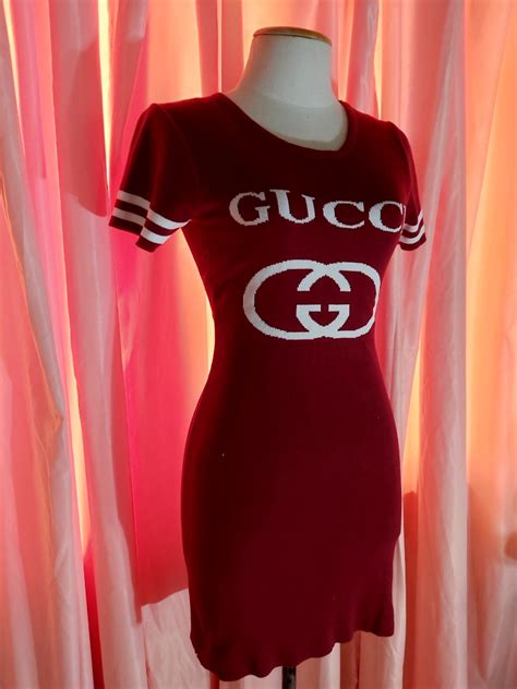 gucci red lace up dress|Gucci bodycon dress.